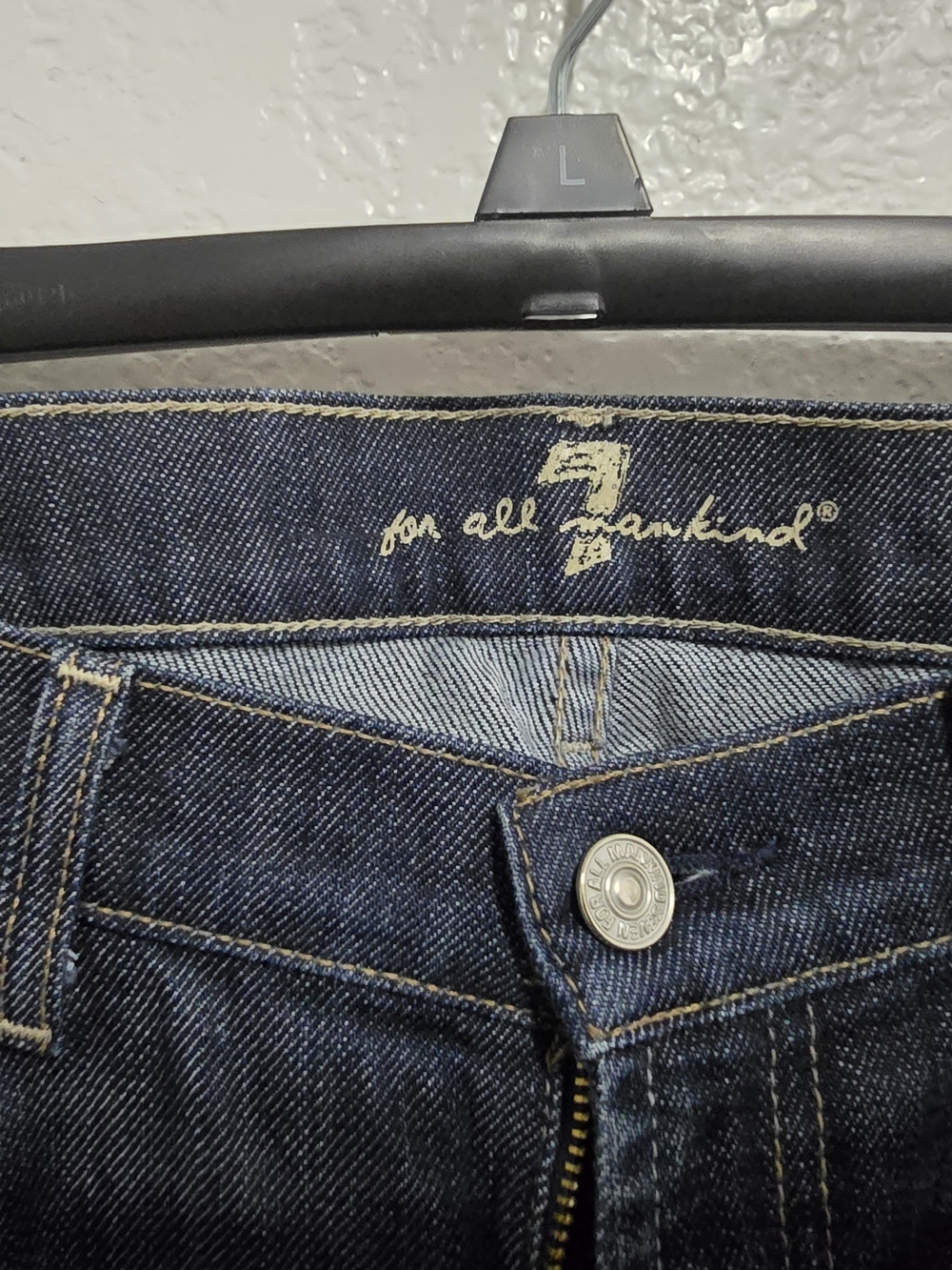 7 For All Mankind Men’s Dark Blue Denim Jeans